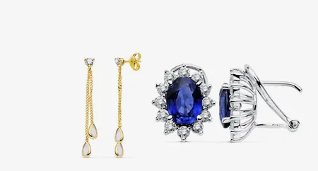 pendientes de novia de oro